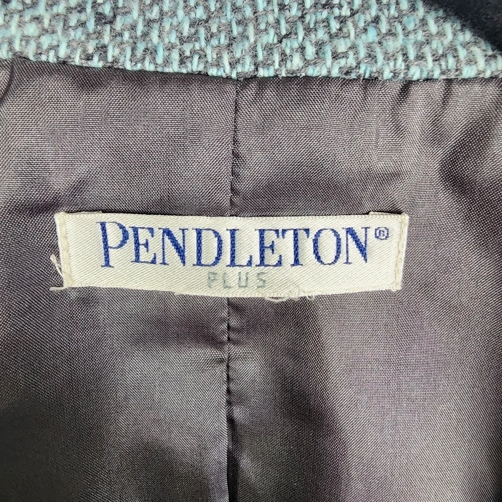 Vintage Pendleton Tweed Virgin and Lambs Wool 3 Button Blazer Size‎ 18/20